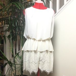 Alt. B Lace white romper- size L (NWT)